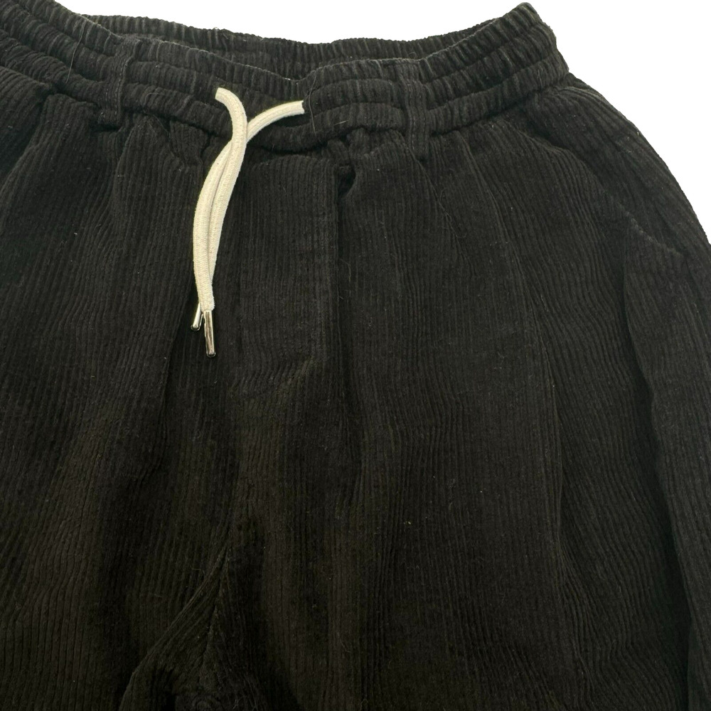 AELFRIC EDEN | Men's Large Black Corduroy Pull On Elastic Waist Lounge Pants